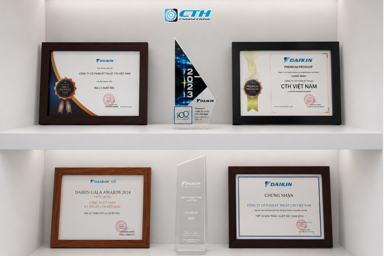 CTH đạt chứng nhận daikin