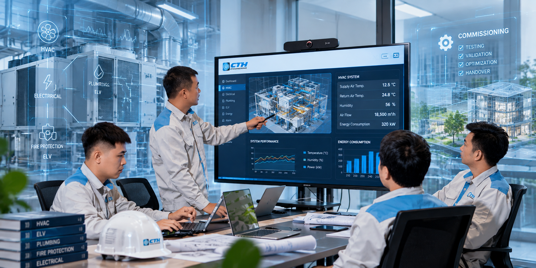 Commissioning thông minh trong kiểm thử và tối ưu vận hành hệ thống MEP.
